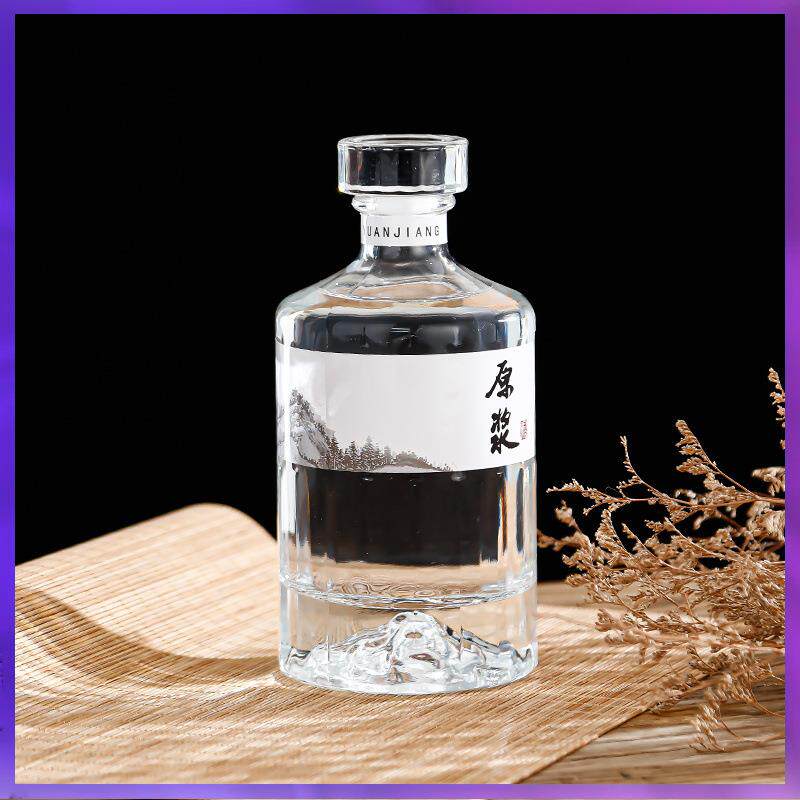 ⇘酒瓶白酒瓶空酒瓶一斤装密封好看的玻璃洋酒瓶子酒樽原浆酒瓶