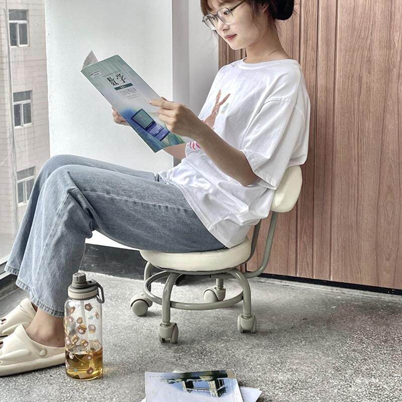 W6看书沙发椅客厅单人懒人沙发宿舍滑轮矮凳阳台榻榻米儿童阅读椅