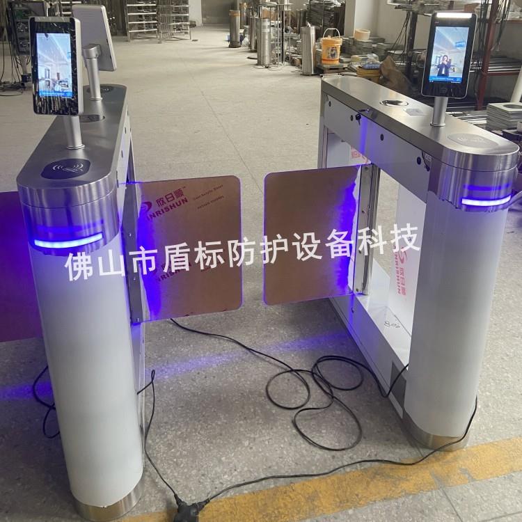 单位人脸识别打卡自动感应摆闸 手动三辊闸小区入口单向通道滚闸