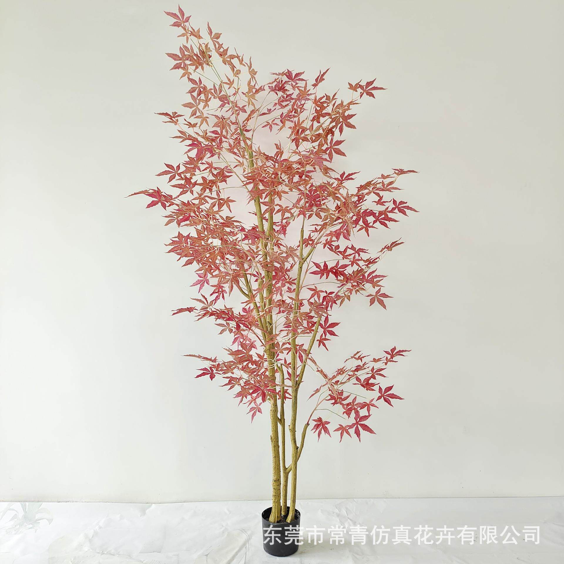 仿真红枫树枫叶树假树造型树假红枫酒店商场景观装饰现货真图片