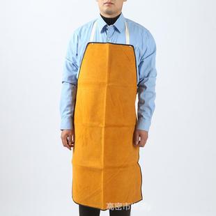 工作服牛皮围裙无袖 反穿焊接衣服防火花防护服挂里烧烤用防烫围裙