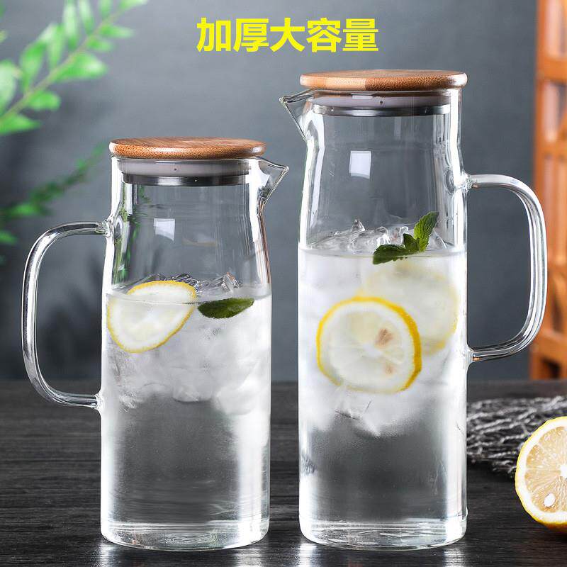 北欧冷水壶套装耐热玻璃大容量冷水壶家用果汁扎壶凉白开水杯