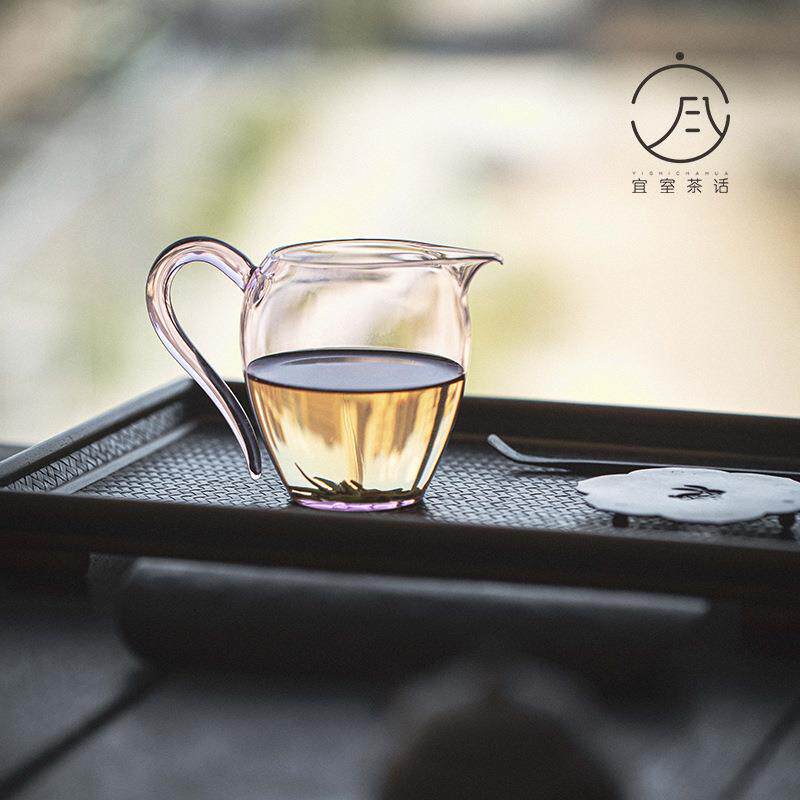 宜室茶话落漫玻璃公道杯耐热透明泡茶功夫茶具茶海芬茶器茶道配件