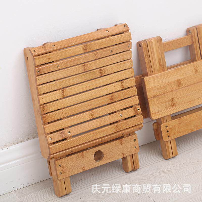 楠竹折叠凳子便携式家用实木马扎户外钓鱼椅小板凳小凳子方凳