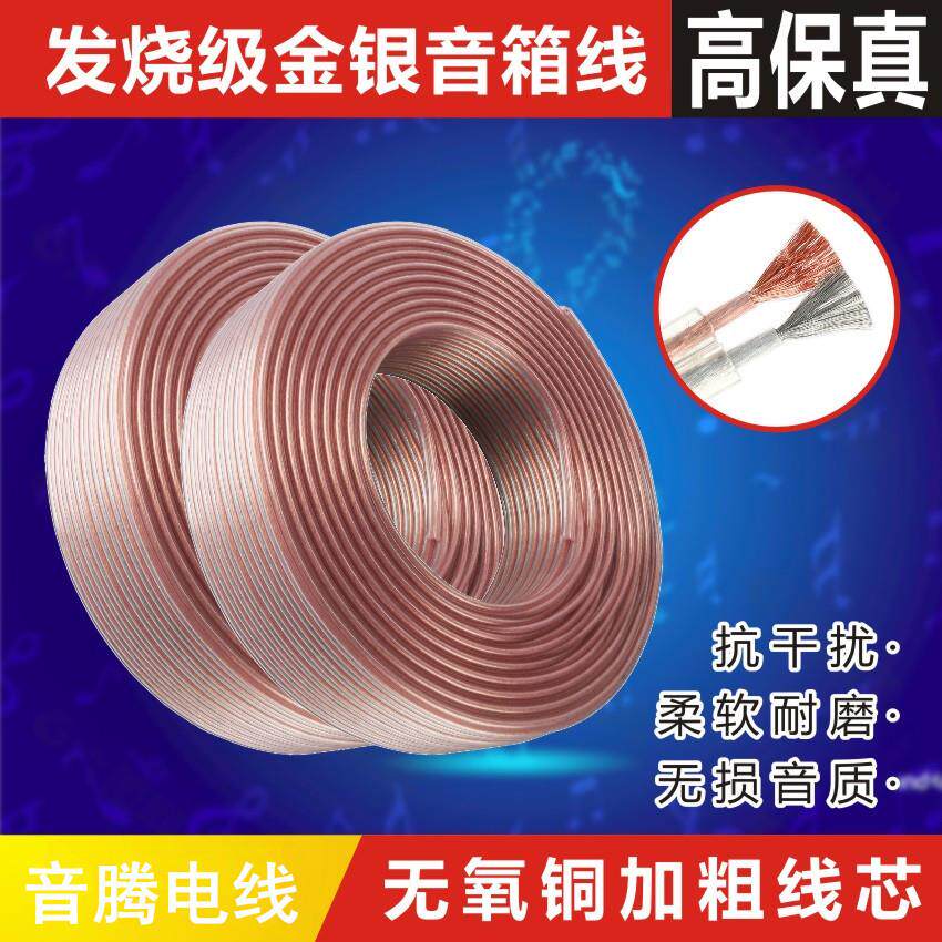 音响线金银2*200足芯铜芯功放音箱喇叭线