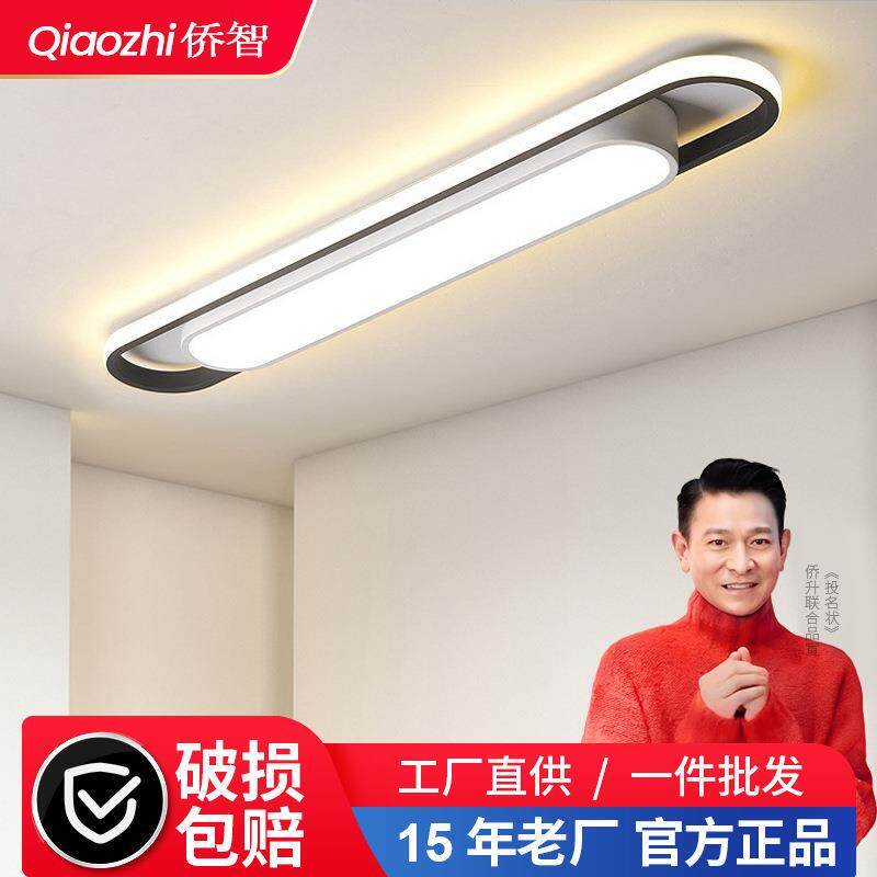 过道灯长条简约现代吸顶灯新款走廊中山衣帽间走道灯玄关入户灯具