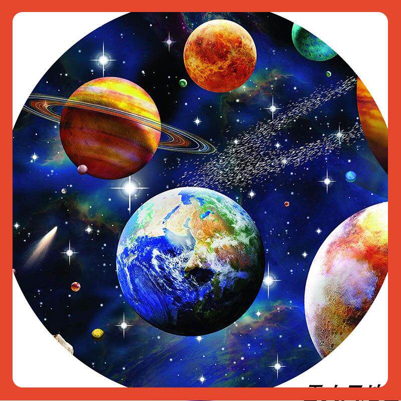 ▽星空水晶绒加厚地毯圆形书桌电竞椅阳台架子鼓隔音地垫可