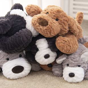 可爱小狗公仔趴趴狗毛红玩具狗狗抱枕陪睡安抚玩偶娃娃女孩礼物萌