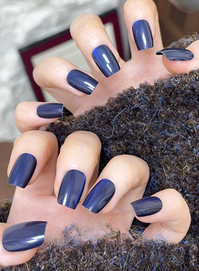 新款手工穿戴甲纯欲裸色欧方预制甲片成品美甲贴片穿戴甲MSXS10片