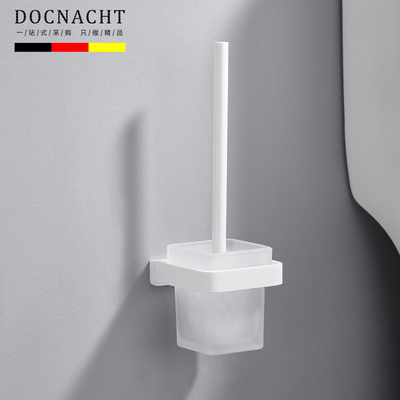 德国高端卫生间白色马桶刷套装全铜实心厕所刷子清洁刷壁挂式家用