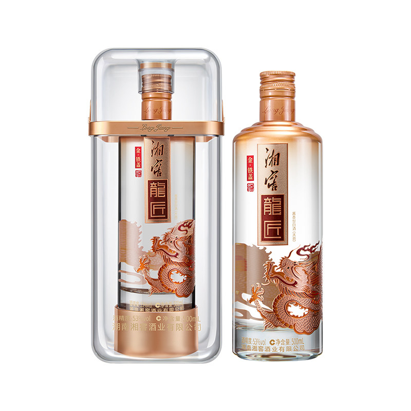 【酒厂直营】湖南湘窖龍匠酒·铁盖(金)53度酱香白酒礼盒500mL