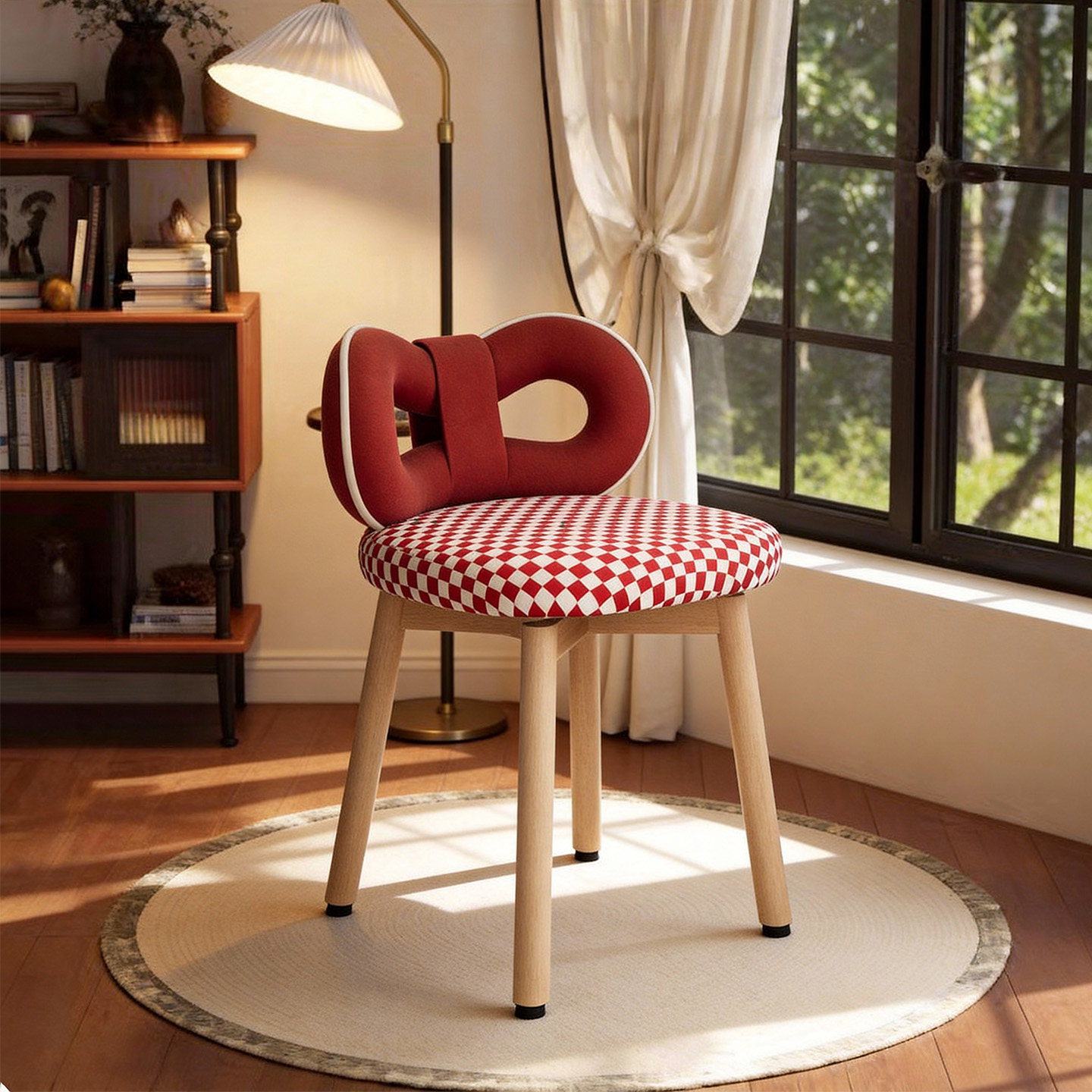 家用阳台休闲凳子喝茶靠背椅子小凳子小型轻奢吧台椅懒人晒太阳椅,住宅家具,阳台椅,淘宝优惠券,粉丝福利购,淘宝优惠卷