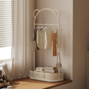 卧室飘窗挂衣架儿童落地衣帽架不占空间铁艺简易小型衣服专用挂架