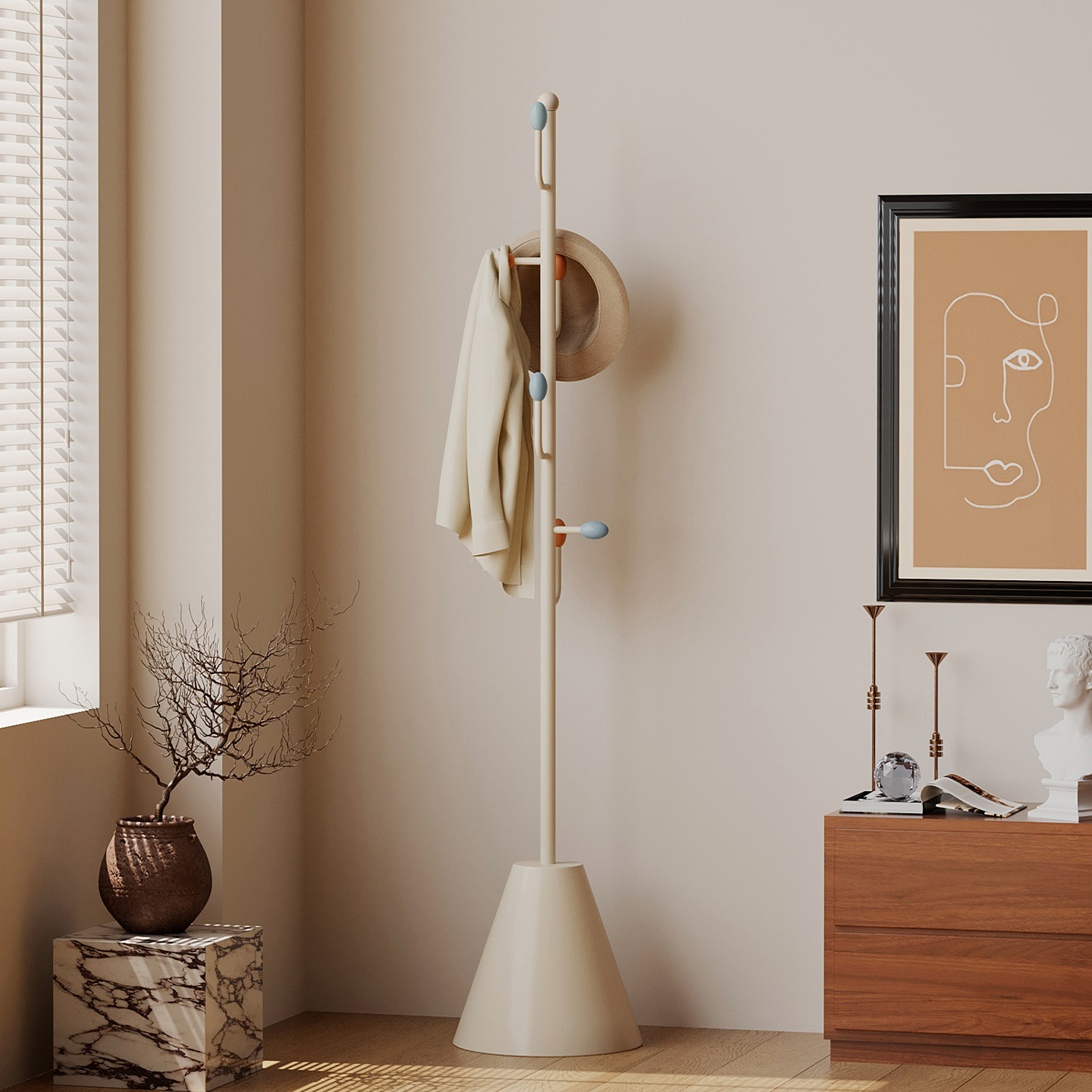 耶特网红挂衣架单杆多巴胺不占地