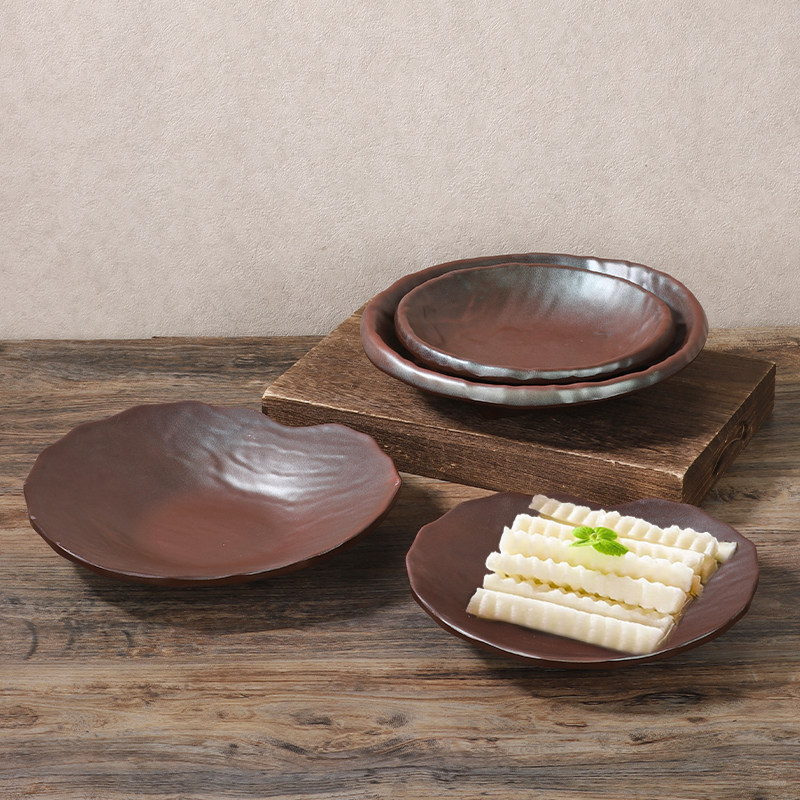 台顺密胺山野间系列山缓缓三出山山野风火锅餐具野山菌酸汤火锅盘