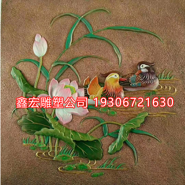 彩绘浮雕铜版画定制壁画锻铜人物客厅背景墙大型仿铜装饰雕塑厂家图片