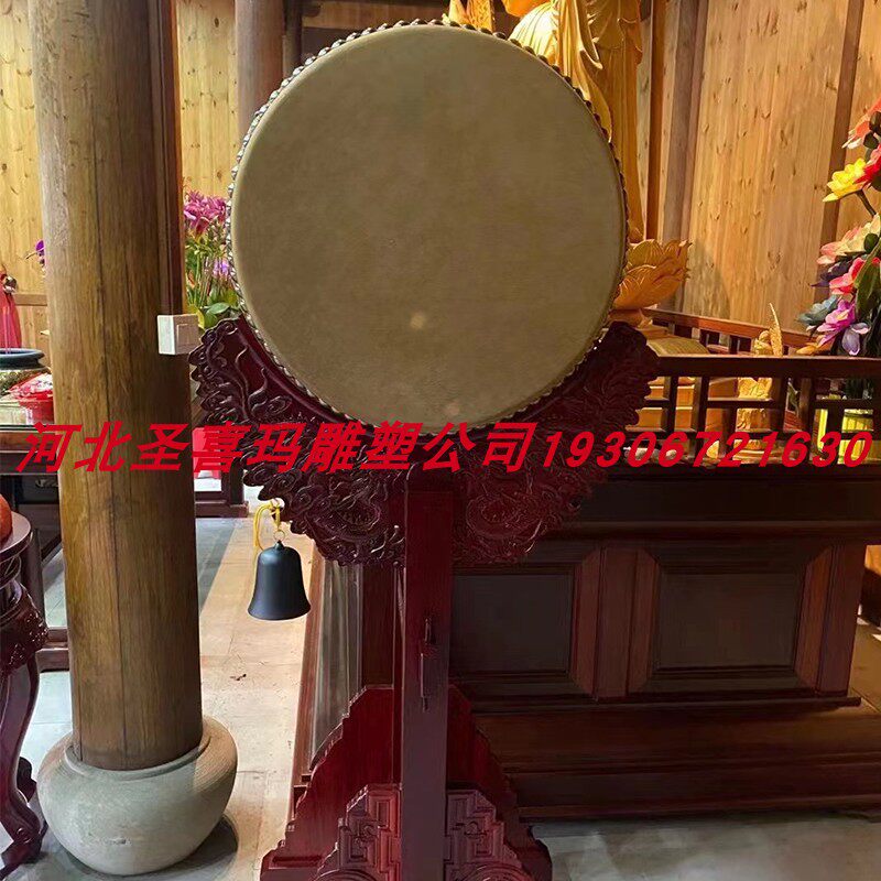 定制纯铜铸铜大型风雷鼓立式大鼓台湾鼓钟幕鼓寺庙公园家居摆件