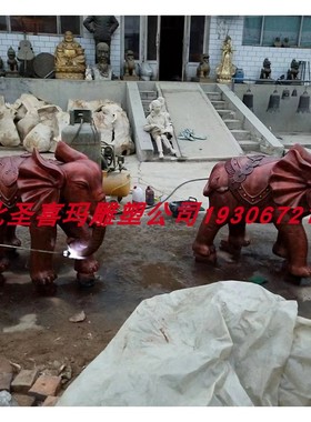 大号定制铸铜大象纯铜喷水象客厅玄关办公室开业典礼家用雕塑摆件