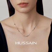 赫生HUSSAIN音程间奏珍珠项链天然淡水女长款 配饰不掉色简约纯银