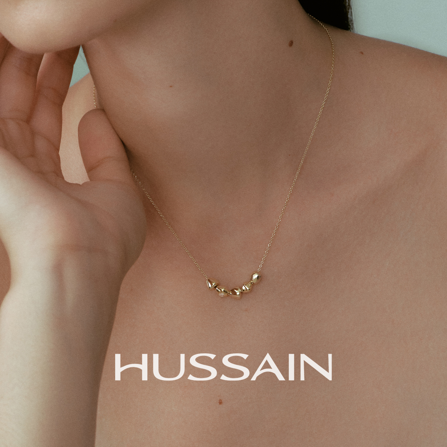 赫生圆生有设计感纯银锁骨链