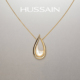 赫生HUSSAIN空蒙天然白贝母项链水滴极简毛衣链高档高级感女配饰
