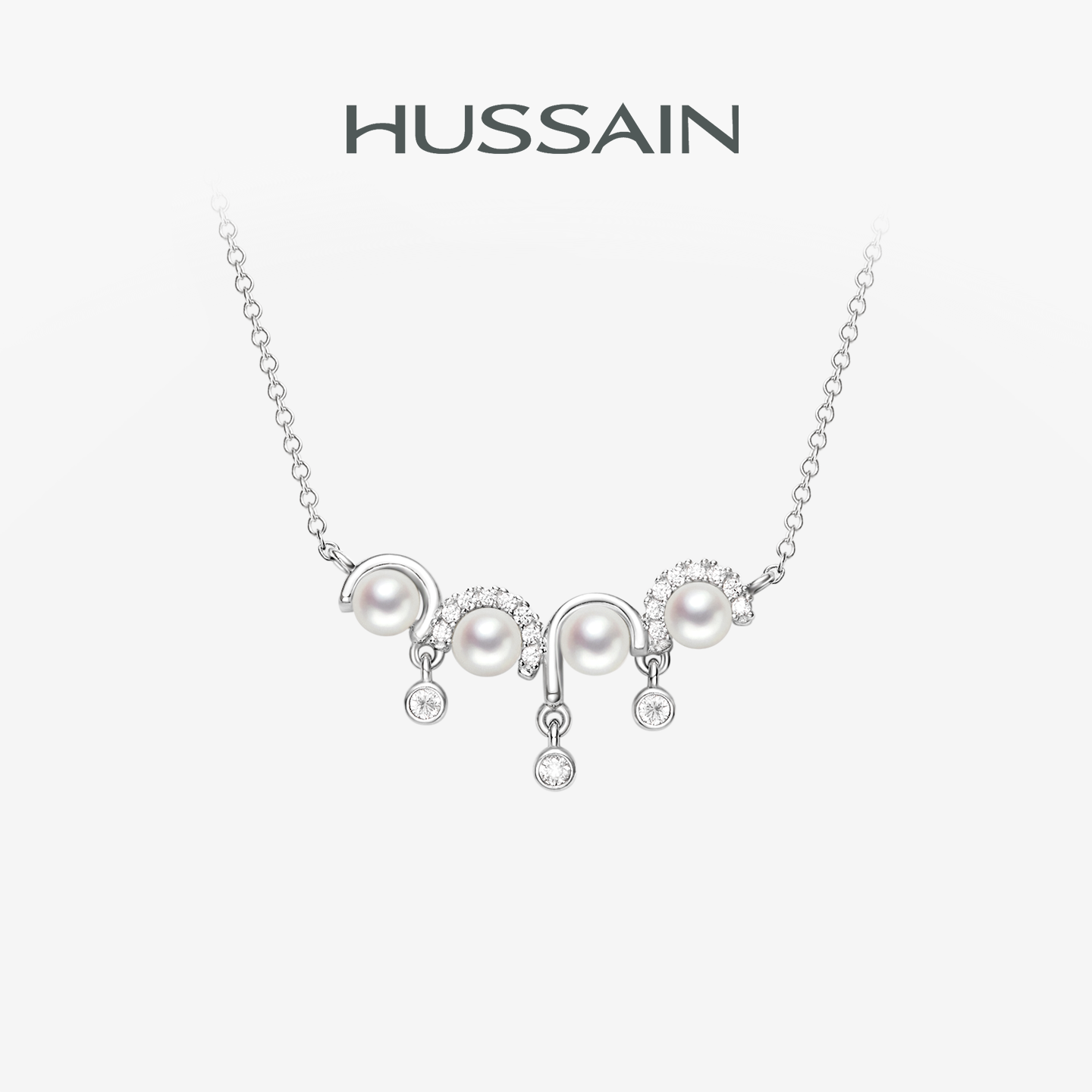 赫生HUSSAIN软芽淡水珍珠项链原创设计小众精致配饰颈链纯银吊坠