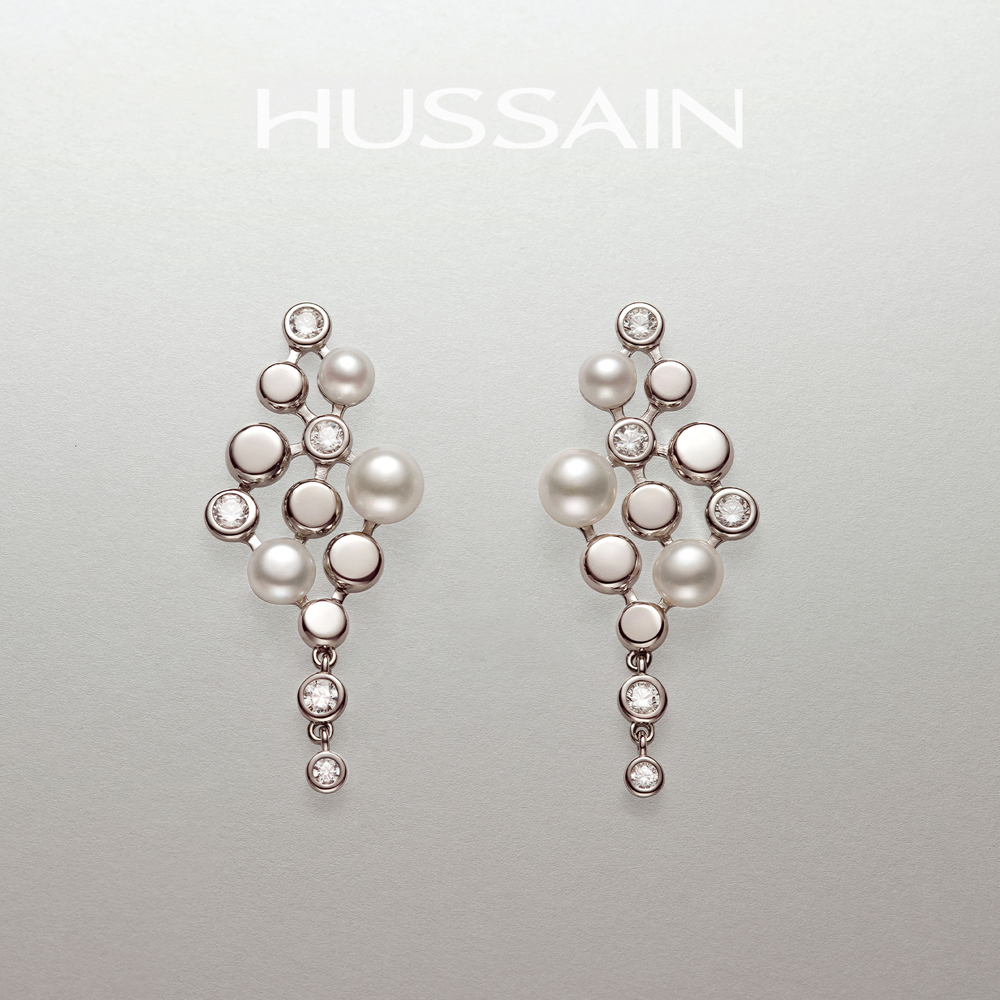 天然珍珠耳钉长款流苏耳环