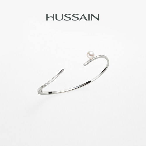HUSSAIN赫生925银珍珠轻奢手镯