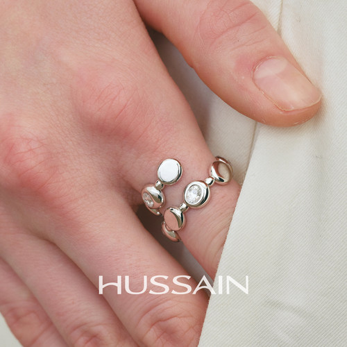 赫生925银大气精致戒指女