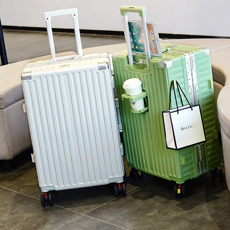 多功能行李箱拉杆箱男女学生2023新款铝框旅行箱静音万向轮登机箱,箱包皮具/热销女包/男包,旅行箱,淘宝优惠券,粉丝福利购,淘宝优惠卷