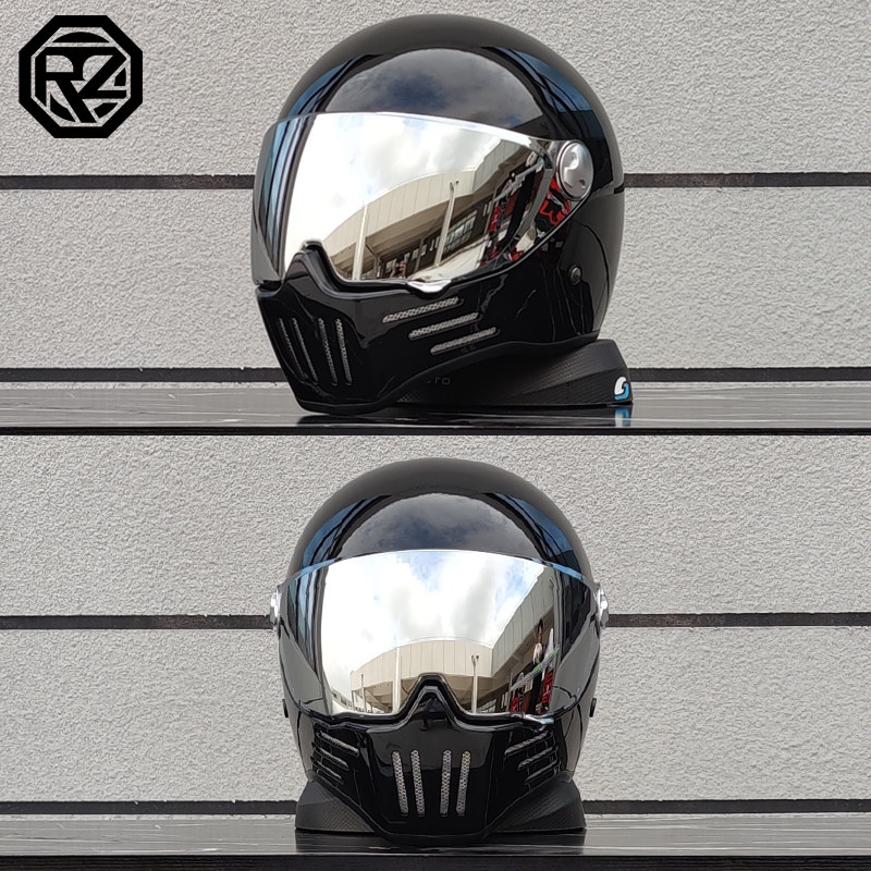 ORZ摩托车头盔男女四季复古巡航公路机车全盔幽灵骑士蓝牙槽3CA类