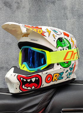 ORZ越野摩托车头盔男女山地自行车速降ATV拉力卡丁车全盔四季3C
