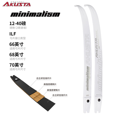 AKUSTA阿酷斯塔专业比赛竞技反曲弓片白色青少年成年ILF通用接口