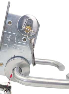 CB-SIA大地中标不锈防火门锁国标消防全套通锁体过道锁把手通用型