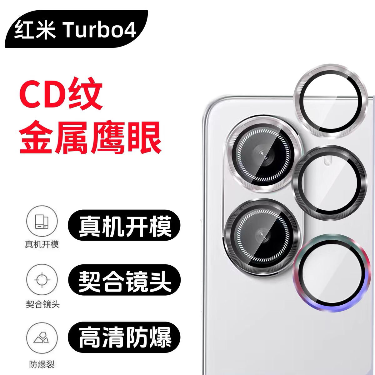 适用红米Turbo4镜头膜redmi turbo4pro金属鹰眼后置摄像头保护膜