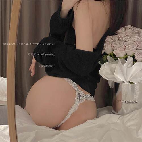 夜晚共享 性感蕾丝边低腰纯欲丁字裤情调诱惑少女内裤