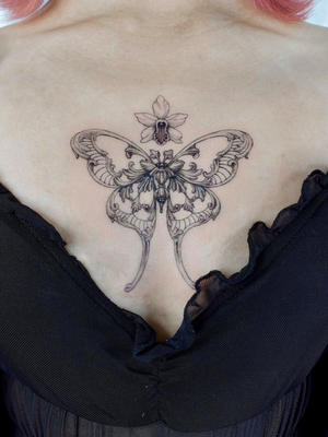ZingTattoo 鸢尾蝴蝶纹身贴 巴洛克蝴蝶幻镜 朋克之翼 音乐节防水