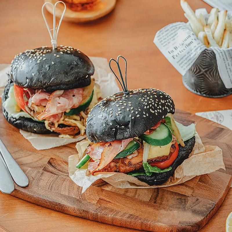 百锦斋彩色手工汉堡胚粉色墨鱼菠菜绿色多彩面包高端商用整箱,零食/坚果/特产,欧式面包,淘宝优惠券,粉丝福利购,淘宝优惠卷