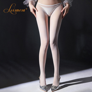 loismesa若隐极窄腰天鹅绒无缝档连裤 袜哑光隐形超薄全透明丝袜女