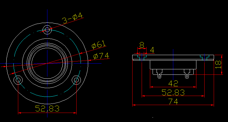 3寸高音3寸高进音喇叭口原音装丝音膜 球顶高声细腻耐听