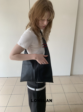 Lonslan BAG 2025多口袋设计软皮轻便大容量腋下单肩包