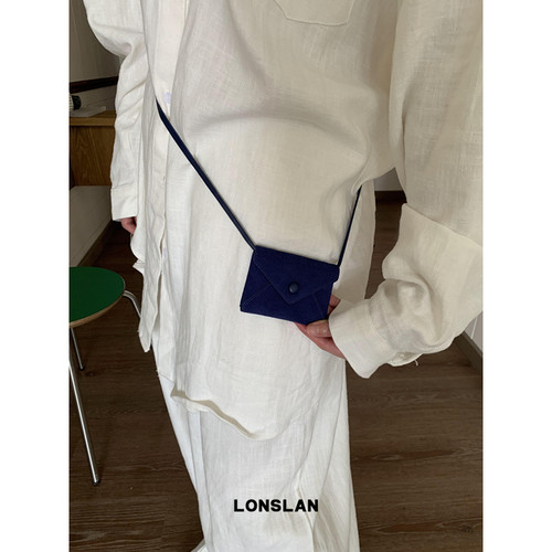 Lonslan BAG 2024多色卡包挂件零钱包迷你信封腰包挂脖包