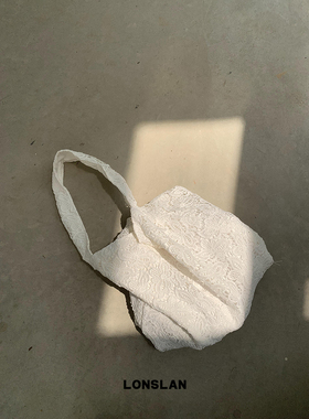 Lonslan BAG 2024单肩包女田园风水溶蕾丝夏天温柔仙女大容量通勤