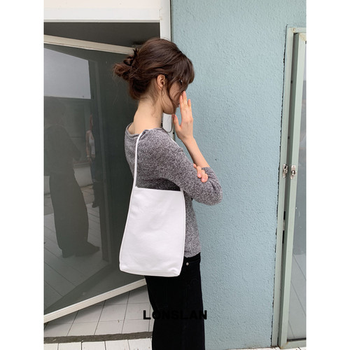 Lonslan Bag 2026新款极简风休闲时尚软皮随性百搭单肩腋下包