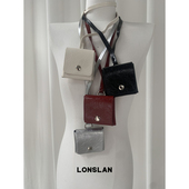 Lonslan BAG 2025可爱方形多功能挂脖mini纽扣零钱包搭配好物