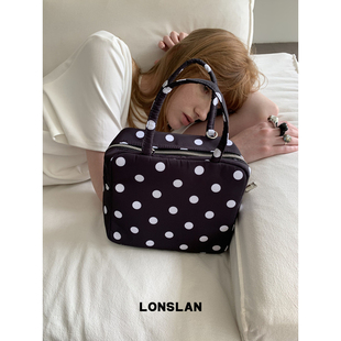 韩系波点方形百搭时尚 Lonslan NEW 2025 通勤手提包 BAG