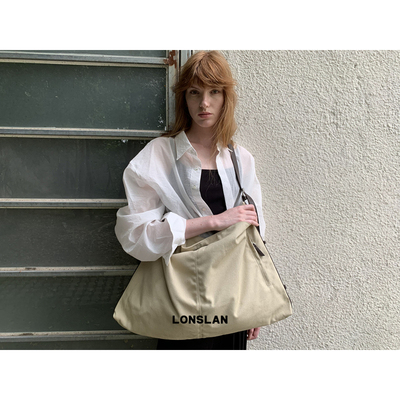 Lonslan BAG 2025  NEW  超大容量慵懒简约单肩斜挎帆布包