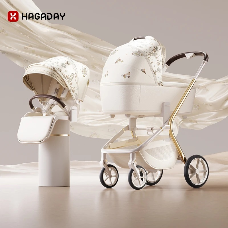 Hagaday哈卡达婴儿推车妙行新生儿宝宝双向高景观睡篮轻便婴儿车