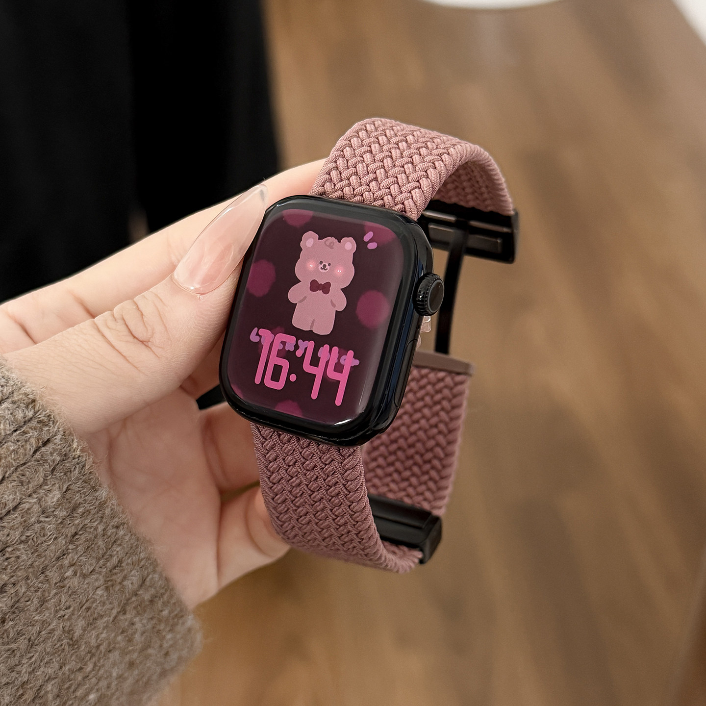 iWatch11编织折叠磁吸扣手表表带