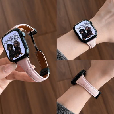 适用iwatchs11真皮手表表带